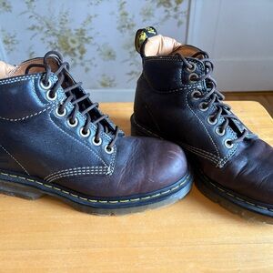 Dr Martens Leather Men’s Brown Tie Boots Size 8 Excellent Condition